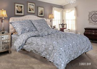 Постельное белье из бязи Звездочки серые grey Евро