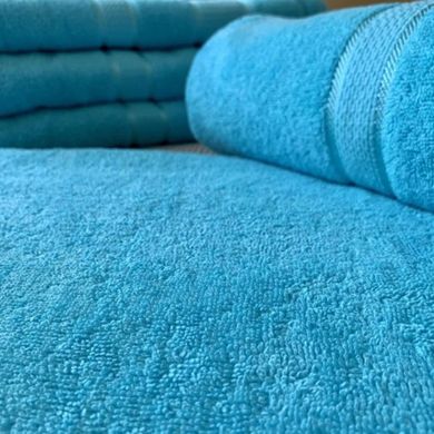 Махровое полотенце Ricci голубое, 400 г/м2 хлопок 40х70