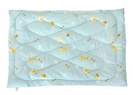 Детское силиконовое голубое одеяло в бязи