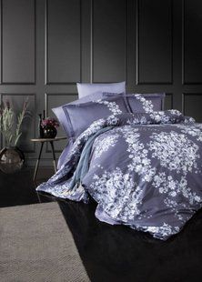 Постельный комплект Sateen Aran Melrose v2 фиолетовое Евро