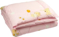 Детское силиконовое розовое одеяло в бязи