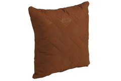 Декоративна силіконова подушка Лілія коричнева 40х40