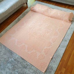 Персиковая махровая простынь BERFIN SOMUN 160х220