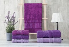 Комплект лиловых полотенец бамбук 50х90 (3 шт), Aynali Agac Bamboo