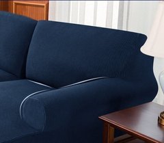 Чехол на двухместный диван 145х185 Синий влагоотталкивающий
