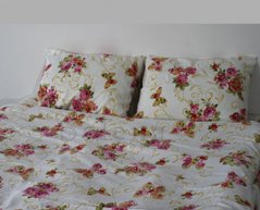 Фланелевое постельное белье Розы Евро