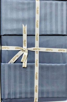 Однотонне постільна білизна Stripe Sateen антрацит Полуторний