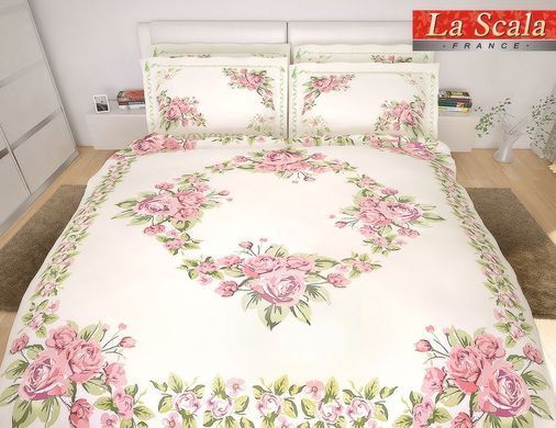 Комплект белья P-018 Сатин фотопринт 3D La Scala Полуторный
