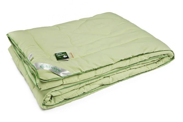 Демисезонное одеяло из бамбука салатовое в микрофибре 140х205