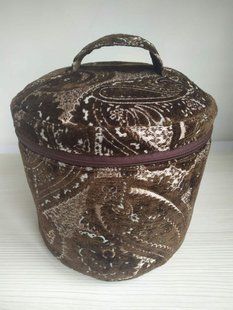 Корзина для игрушек и вещей текстильная Rizo с узором (brоwn) 27х29
