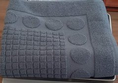 Темно сірий махровий килимок у ванну 750 г/м2 50х70 Ніжки