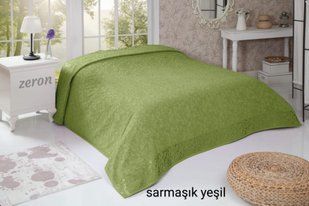 Махровая хлопковая простынь sarmasik desen оливкового цвета 200х220