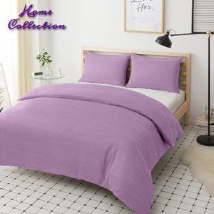 Постільний комплект бузковий Home Collection U-tek бавовна Orchid Сімейний