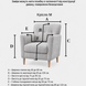 Чохол на одномісне крісло Slavich сірий трикотаж жаккард клітинка