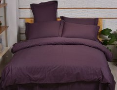 Набор постельного белья S-42 однотонный фиолетовый сатин Семейный