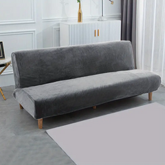 Чехол на диван без подлокотников Grey Velour 120х155