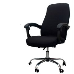 Чохол для офісного крісла чорний еластичний-жаккард M