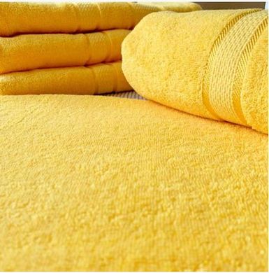 Махровое полотенце Ricci желтое, 400 г/м2 хлопок 40х70