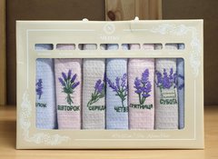 Вафельные кухонные полотенца 40x60 (7шт.) Неделька Lavender