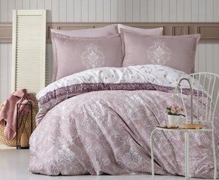 Постельный комплект Sateen Aran Rodisa розовое Семейный