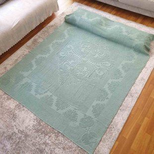 Зеленая махровая простынь BERFIN YESIL 160х220
