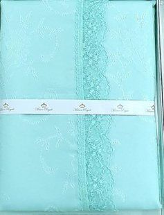 Зеленая скатерть прямоугольная 160х300 жаккардовая К.Д.К.