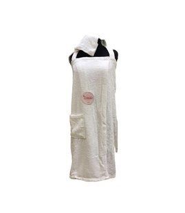 Набор в сауну женский крем (сарафан) Linda Kadir XL/XXL
