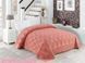 Махровая хлопковая жаккардовая простынь Dewken pembe розового цвета 150х220