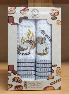 Вафельные кухонные полотенца 50x70 (2шт.) Bread