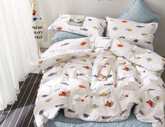 Детское постельное белье K-27 сатин Рыбки В кроватку