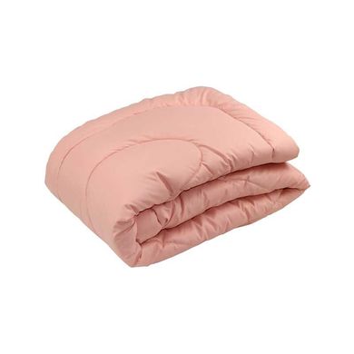 Зимнее силиконовое одеяло персиковое в микрофайбере 140х205