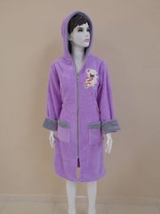 Лиловый женский халат на молнии с Мишуткой Welsoft XL