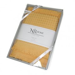 Набор желтых вафельных полотенец NILhome (2 шт)