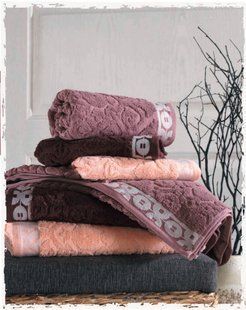 Комплект из трех хлопковых полотенец Cotton Jacquard Damask 70х140