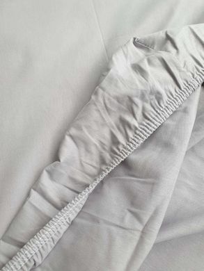 Постельный набор V2 белый из хлопка Cotton з простынью 160х200 на резинке