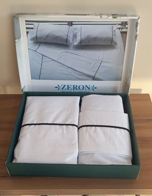 Постельный набор V2 белый из хлопка Cotton з простынью 160х200 на резинке