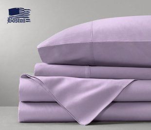 Простынь Lilac сатиновая Jefferson сиреневая 240х260