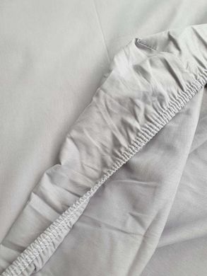 Постельный набор V2 белый из хлопка Cotton з простынью 180х200 на резинке