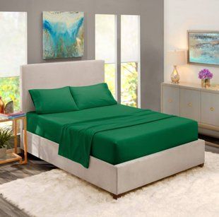 Постільний комплект зелений Home Collection U-tek бавовна Cactus Сімейний