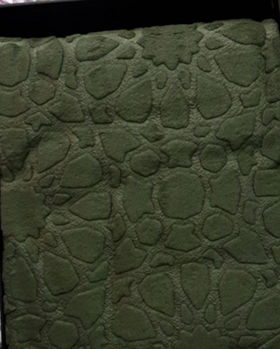 Акриловый плед однотонного темно зеленого цвета Sesli 160x220