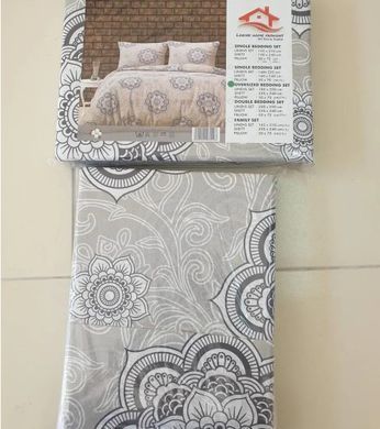 Комплект постельного белья бязь хлопок Pattern бежевый Евро