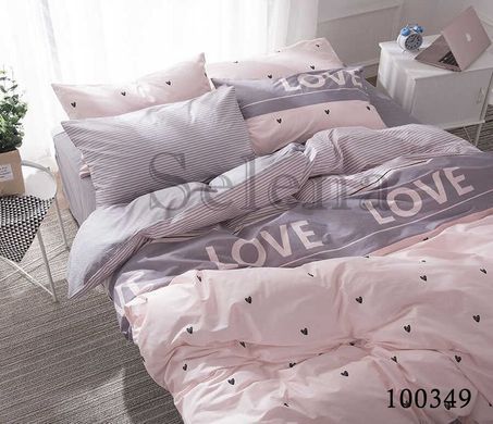 Постельное белье из бязи Love Полоска Семейный