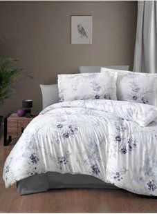 Сатиновое постельное белье Leena Lilac Евро