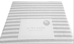 Постільний комплект Grey 30 Stripe U-tek бавовна Hotel Collection сірий Сімейний