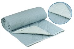 Летнее хлопковое одеяло голубое в бязи 200х220