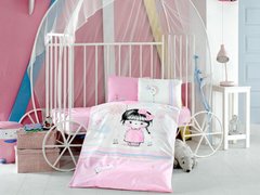 Постельный набор в кроватку Aran Ranforce Ariel розовое Малышка