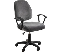 Чохол для комп'ютерного крісла (спинка + сидіння) Grey Velour 38х52