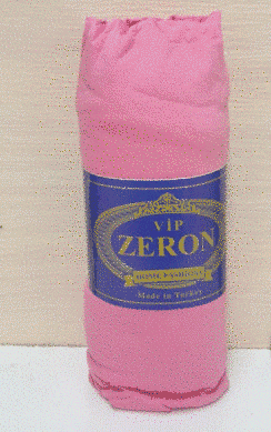 Трикотажная простынь на резинке ярко розовая 90х200