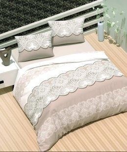 Комплект постельного белья хлопок LORINE Decorate Бежевый Двуспальный