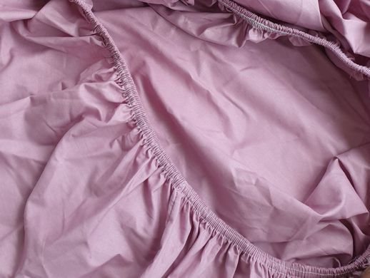 Постельный набор V3 фиолетовый из хлопка Cotton з простынью 160х200 на резинке